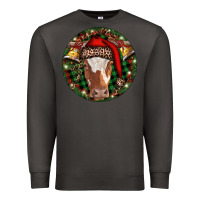 Smoke Longhorn Cow Christmas Premium Sweatshirt - RanaPortraitStore