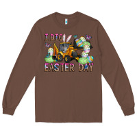 Chestnut I Dig Easter Day Long Sleeve Tee - CowhideDigitalArt