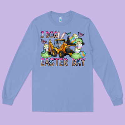 I Dig Easter Day Long Sleeve Tee Designed By Cowhidedigitalart