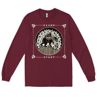 Burgundy caamp Long Sleeve Tee - linhVisuals