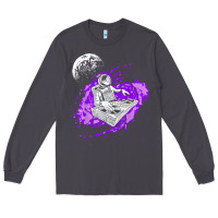 Smoke techno astronaut electronic music rave festival raver t shirt Long Sleeve Tee - linhVisuals