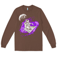 Chestnut techno astronaut electronic music rave festival raver t shirt Long Sleeve Tee - linhVisuals