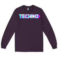 Plum techno music t shirt Long Sleeve Tee - linhVisuals