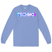 Colony Blue techno music t shirt Long Sleeve Tee - linhVisuals