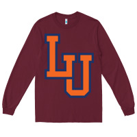 Burgundy langston university lion Long Sleeve Tee - linhVisuals