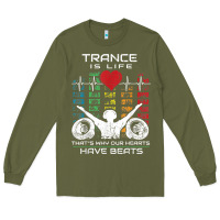 Army Green trance music retro vintage dj gift t shirt Long Sleeve Tee - linhVisuals