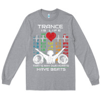 Heather Grey trance music retro vintage dj gift t shirt Long Sleeve Tee - linhVisuals