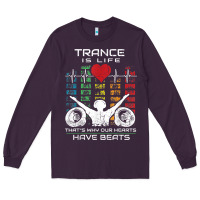 Plum trance music retro vintage dj gift t shirt Long Sleeve Tee - linhVisuals