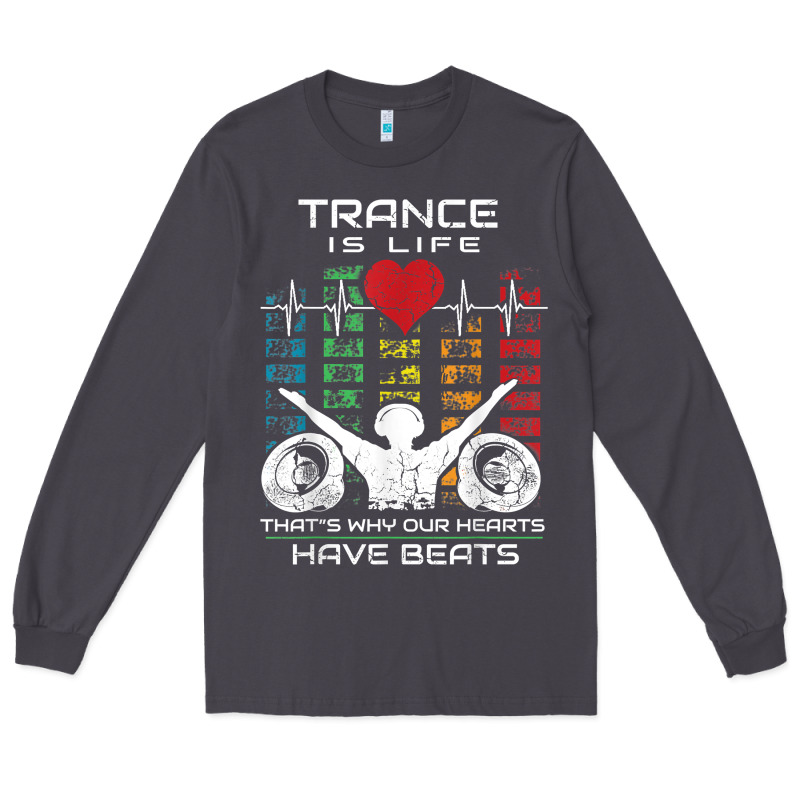Trance Music Retro Vintage Dj Gift T Shirt Long Sleeve Tee by linhVisuals | Teevron
