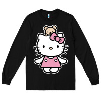 Black kitty Long Sleeve Tee - linhVisuals