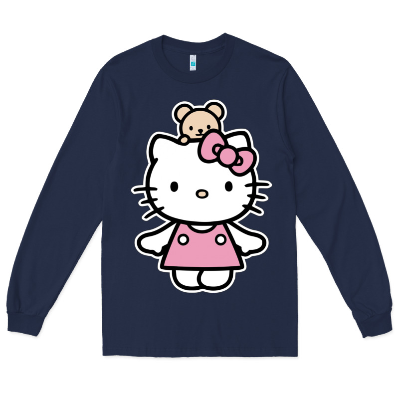 Kitty Long Sleeve Tee by linhVisuals | Teevron