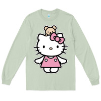 Matcha kitty Long Sleeve Tee - linhVisuals