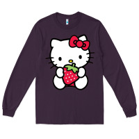 Plum kitty Long Sleeve Tee - linhVisuals