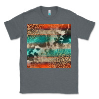 Charcoal Heather Leopard Cowhide Pattern Classic Tee - CowCowDesign