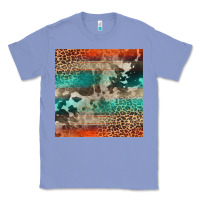 Colony Blue Leopard Cowhide Pattern Classic Tee - CowCowDesign