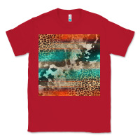 Red Leopard Cowhide Pattern Classic Tee - CowCowDesign