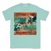 Seafoam Leopard Cowhide Pattern Classic Tee - CowCowDesign