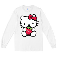 White kitty Long Sleeve Tee - linhVisuals