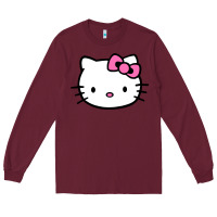 Burgundy kitty Long Sleeve Tee - linhVisuals