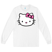 White kitty Long Sleeve Tee - linhVisuals