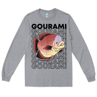 Heather Grey giant gourami fish 80's monster fish keeper tropical fish t shirt Long Sleeve Tee - linhVisuals