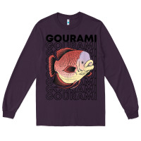 Plum giant gourami fish 80's monster fish keeper tropical fish t shirt Long Sleeve Tee - linhVisuals