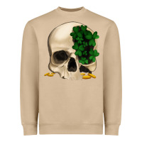 Mushroom St patrick's day Skull with clovers Heavyweight Sweatshirt - Jasminsmagicworld