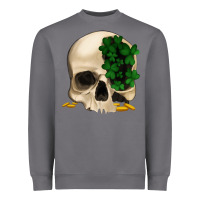 Storm St patrick's day Skull with clovers Heavyweight Sweatshirt - Jasminsmagicworld