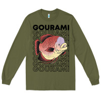 Army Green giant gourami fish 80's monster fish keeper tropical fish t shirt Long Sleeve Tee - linhVisuals