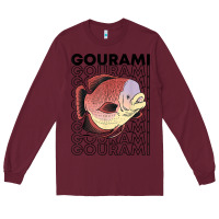 Burgundy giant gourami fish 80's monster fish keeper tropical fish t shirt Long Sleeve Tee - linhVisuals
