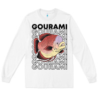 White giant gourami fish 80's monster fish keeper tropical fish t shirt Long Sleeve Tee - linhVisuals