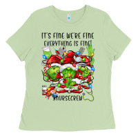 Matcha it's fine we're fine everythıng is fine! nursecre Ladies Tee - FaDigitalArtStudio
