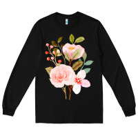 Black Bouquet Floral Long Sleeve Tee - linhVisuals
