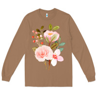 Toasted Coconut Bouquet Floral Long Sleeve Tee - linhVisuals