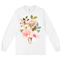 White Bouquet Floral Long Sleeve Tee - linhVisuals