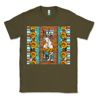 Army Green goat family mom sunflowers serape leopard cowhide tumbler Classic Tee - Artiststas