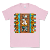 Bubblegum Pink goat family mom sunflowers serape leopard cowhide tumbler Classic Tee - Artiststas