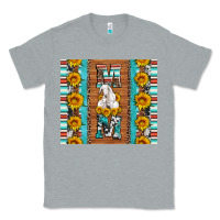 Heather Grey goat family mom sunflowers serape leopard cowhide tumbler Classic Tee - Artiststas