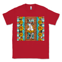 Red goat family mom sunflowers serape leopard cowhide tumbler Classic Tee - Artiststas