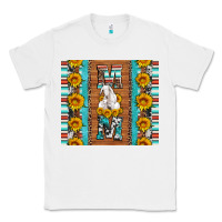 White goat family mom sunflowers serape leopard cowhide tumbler Classic Tee - Artiststas