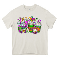 Cream mardi gras gnomes coffee cups Heavy Core Tee - OliviaCreatesArt