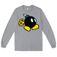 Heather Grey bomb Long Sleeve Tee - linhVisuals