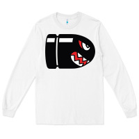 White bullet bill Long Sleeve Tee - linhVisuals