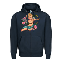 Navy cupid valentine's day Zipper Hoodie - RanaPortraitStore