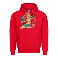 Red cupid valentine's day Zipper Hoodie - RanaPortraitStore
