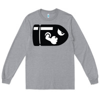 Heather Grey bullet bill Long Sleeve Tee - linhVisuals