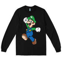 Black luigi Long Sleeve Tee - linhVisuals