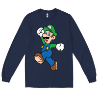 Navy luigi Long Sleeve Tee - linhVisuals