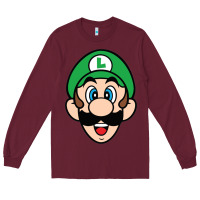 Burgundy luigi Long Sleeve Tee - linhVisuals