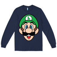 Navy luigi Long Sleeve Tee - linhVisuals